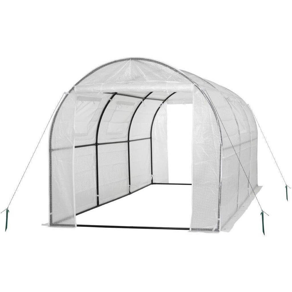 Machrus Ogrow Deluxe Walk-In Tunnel Greenhouse with White Cover
