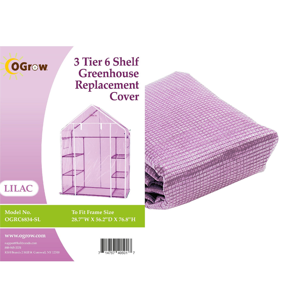 Machrus Ogrow Premium PE Greenhouse Replacement Cover for Your Outdoor Walk in Greenhouse - Lilac - Fits Frame 29"L x 56"W x 77"H
