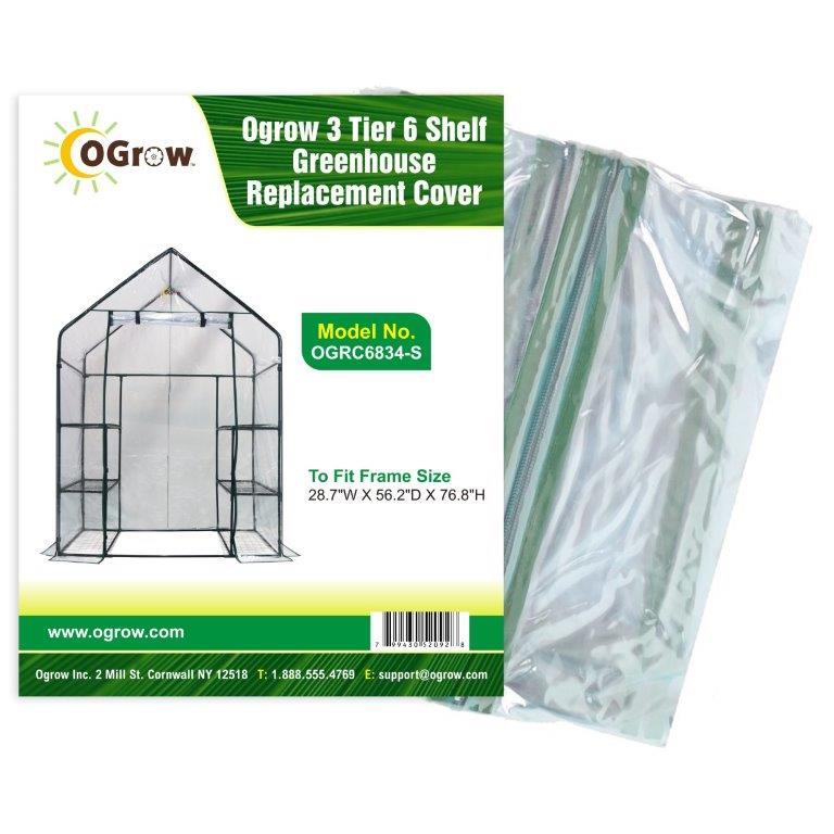 Machrus Ogrow Premium Greenhouse Replacement Cover for Your Outdoor Walk in Greenhouse - Clear - Fits Frame 29"L x 56"W x 77"H