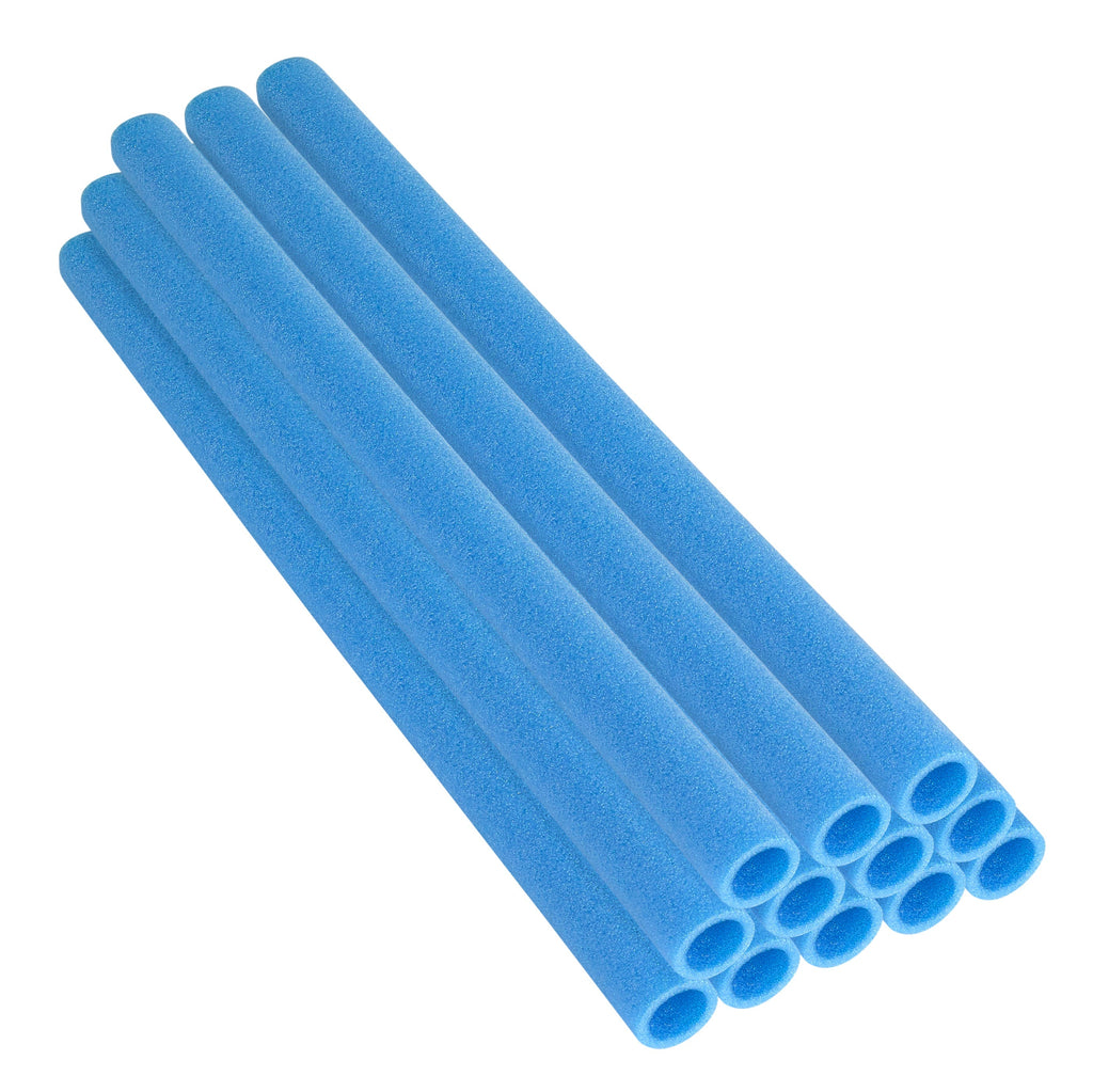Machrus Upper Bounce 33 Inch Trampoline Foam Pole Sleeves - Fits 1.5 inch Diameter Pole - Safety Enclosure Pole Sleeves - Protective pole pad - Trampoline Pole Insulation Padding Foam Tube - Set of 12 - Blue