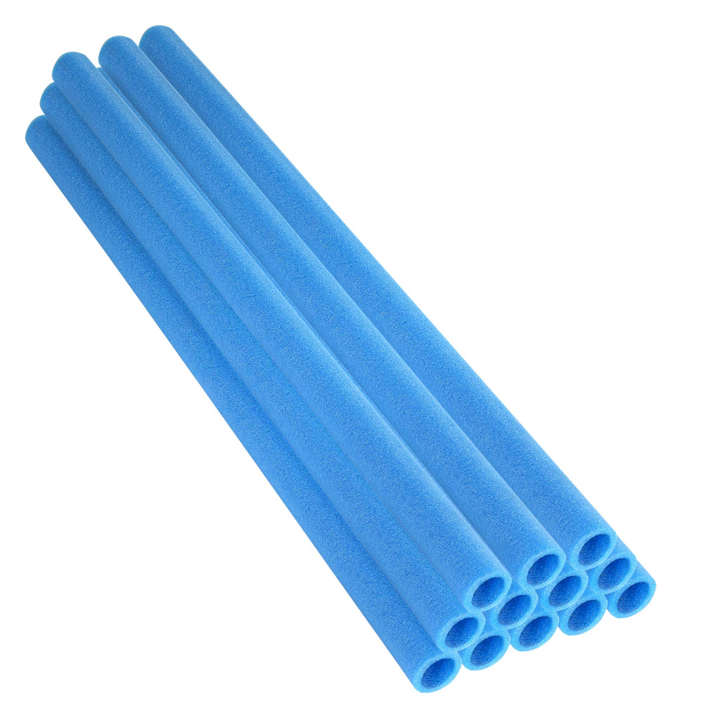 Machrus Upper Bounce 37 Inch Trampoline Foam Pole Sleeves - Fits 1 inch Diameter Pole - Safety Enclosure Pole Sleeves - Protective pole pad - Trampoline Pole Insulation Padding Foam Tube - Set of 12 - Blue