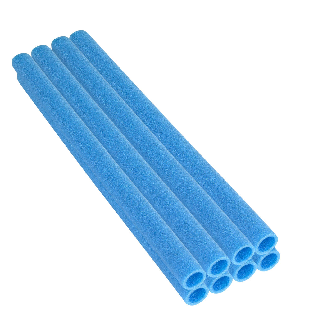 Machrus Upper Bounce 44 Inch Trampoline Foam Pole Sleeves - Fits 1.75 inch Diameter Pole - Safety Enclosure Pole Sleeves - Protective pole pad - Trampoline Pole Insulation Padding Foam Tube - Set of 8 - Blue