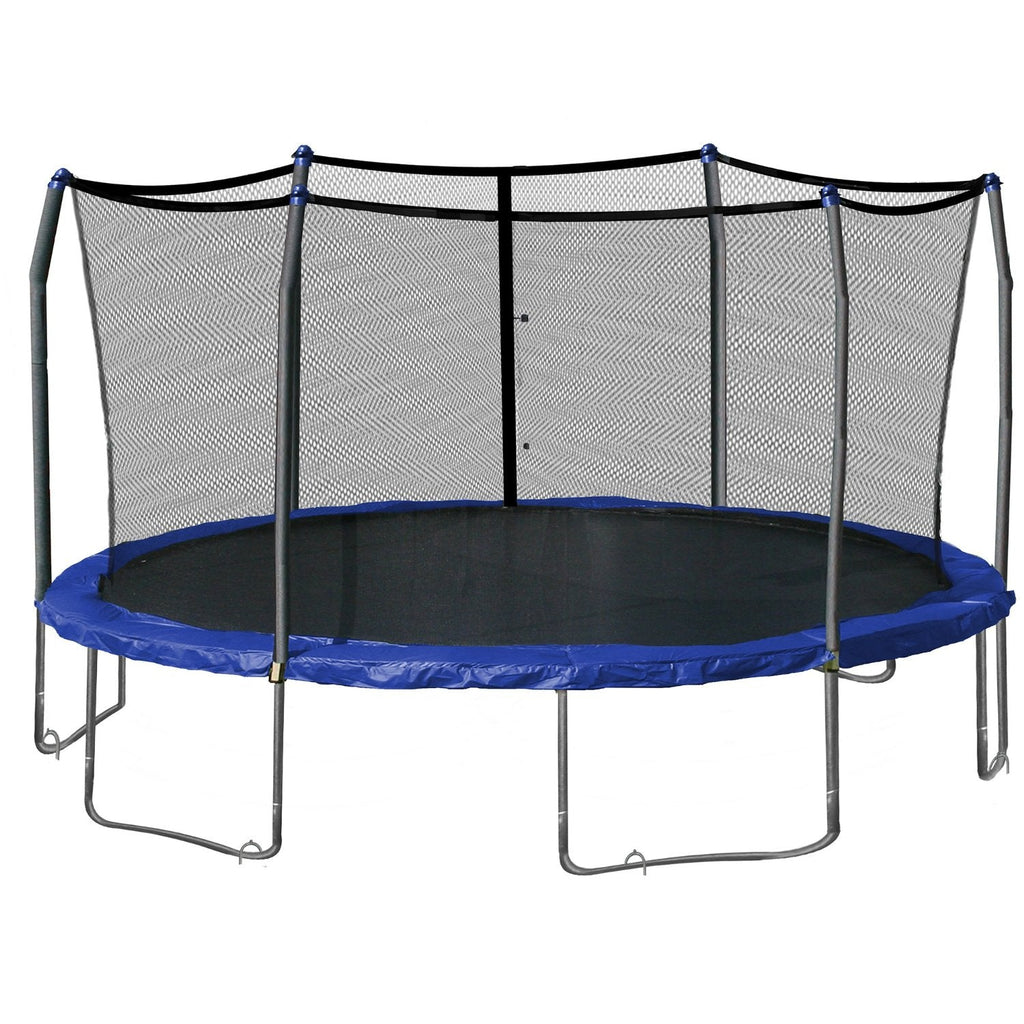 Machrus Upper Bounce  Trampoline Safety Enclosure Net, Fits 16' X 14' Oval Frame, Using 6 Poles -  Installs Outside of Frame