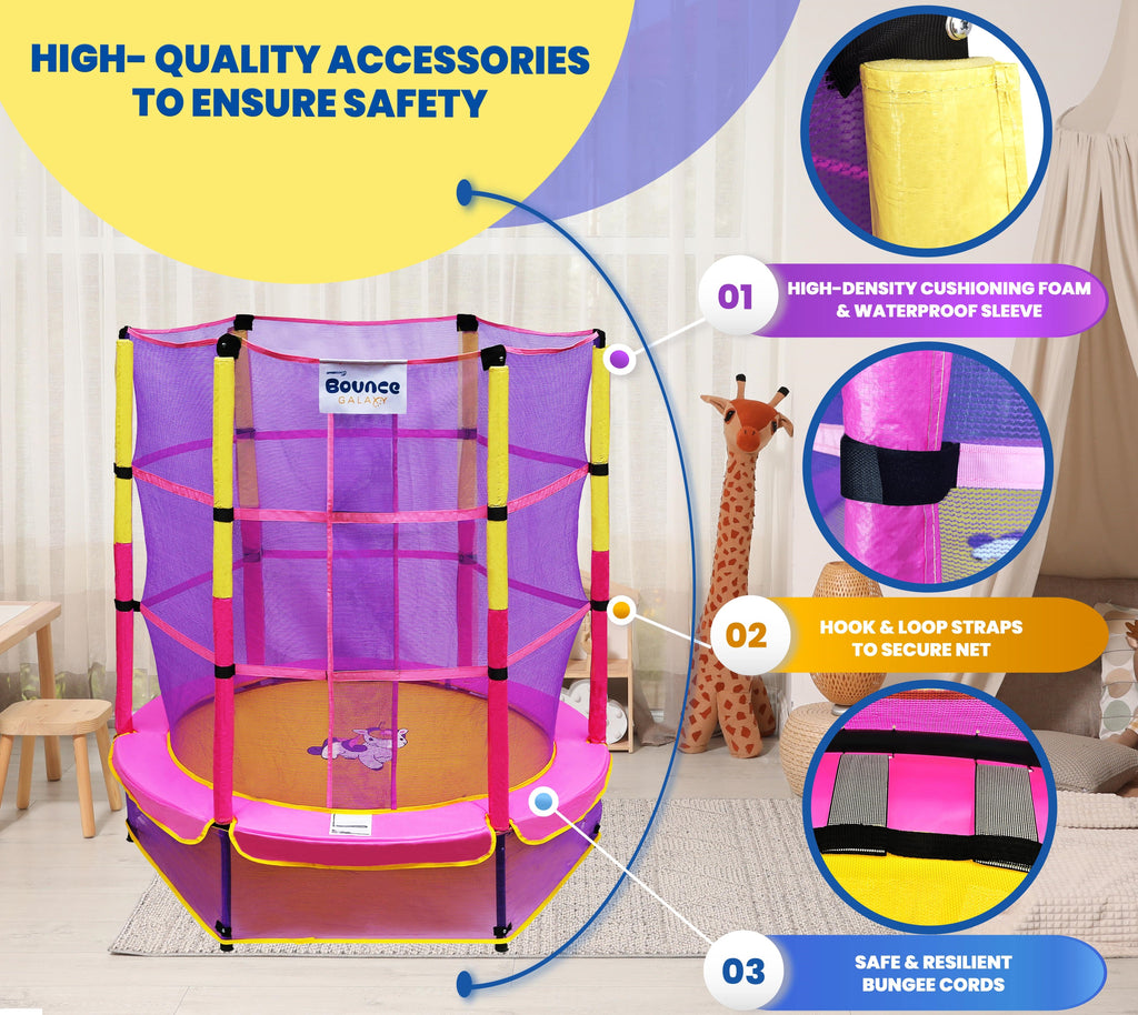 Mini enclosed outlet trampoline