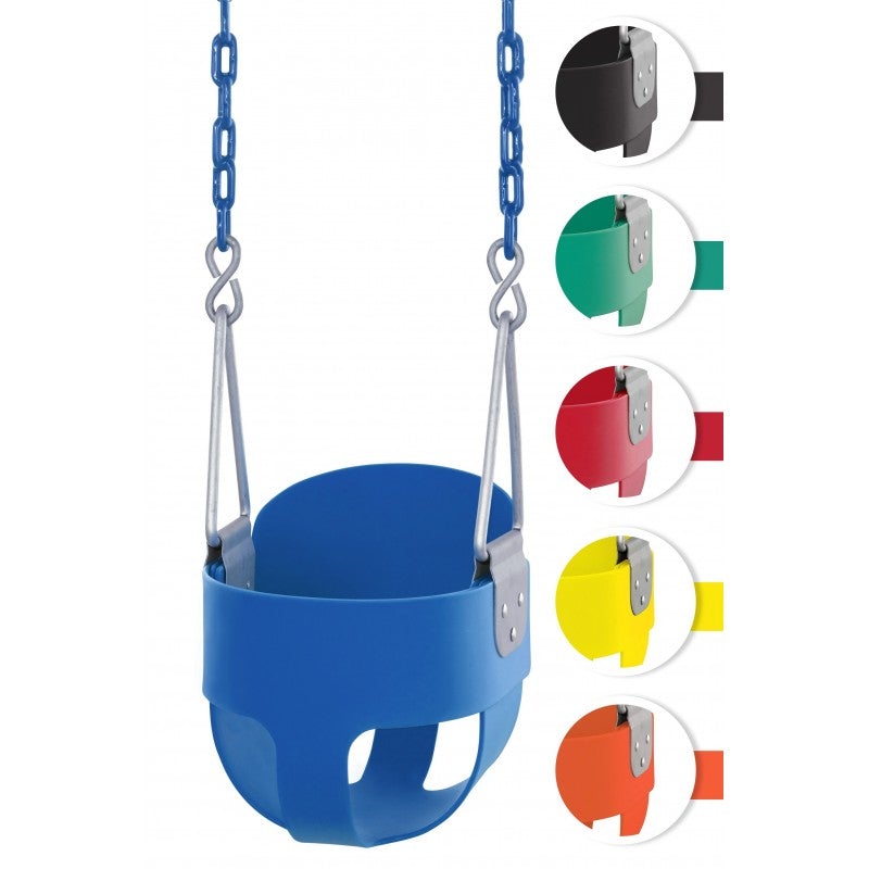 Machrus Swingan High Back, Full Bucket Toddler & Baby Swing with Vinyl Coated Chain - Fully Assembled