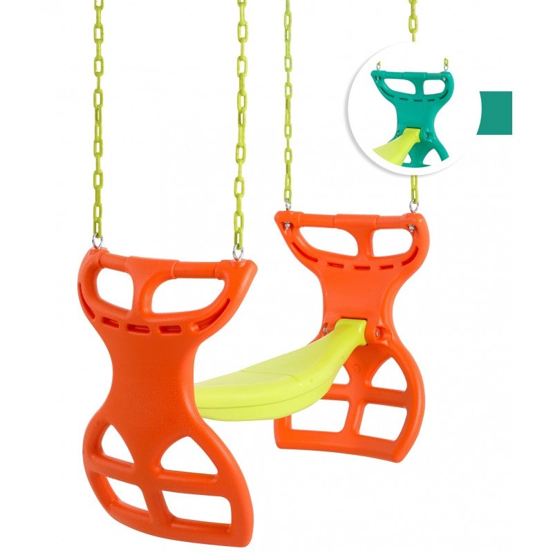 Machrus Swingan Two Seater Glider Swing with Vinyl Coated Chain - Hardware For Installation Included