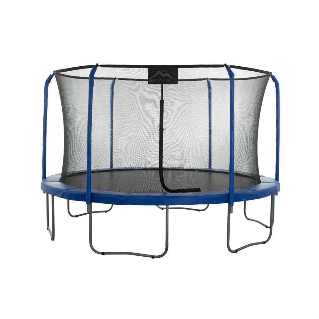 Machrus Skytric 11 FT Round Trampoline Set with Premium Top-Ring Flex Frame Safety Enclosure System
