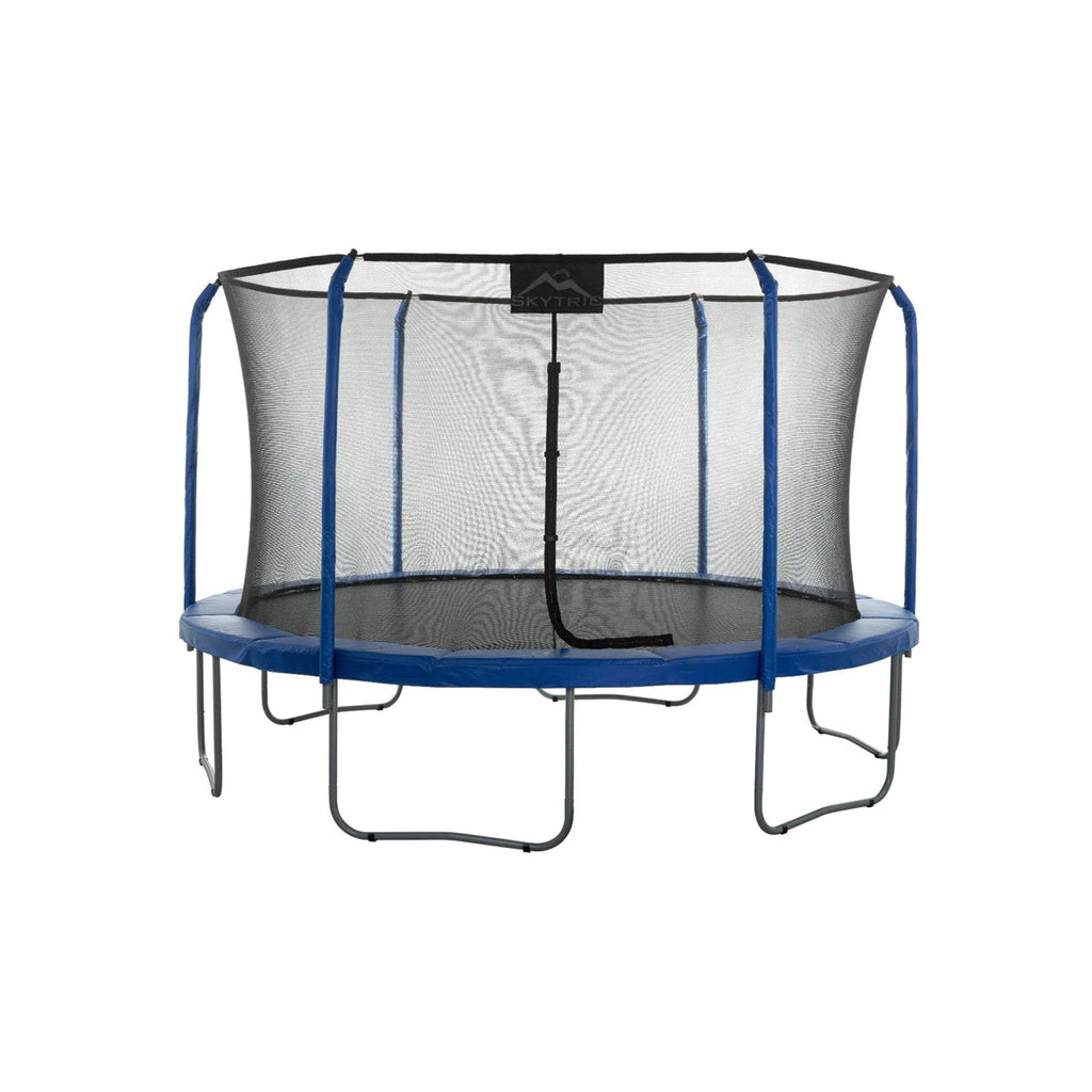 Machrus Skytric 15 FT Round Trampoline Set with Premium Top-Ring Flex Frame Safety Enclosure System