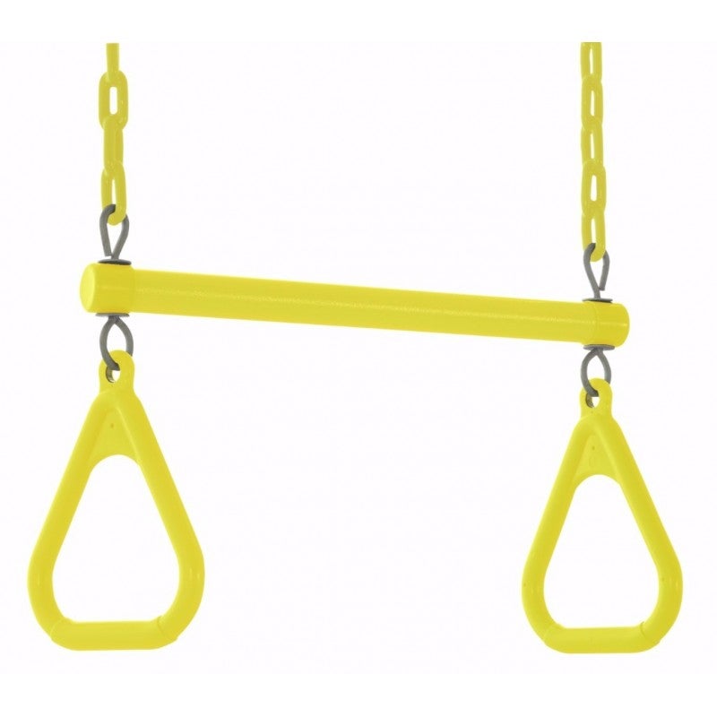 Machrus Swingan Trapeze Swing Bar with Vinyl Coated Chain - Fully Assembled